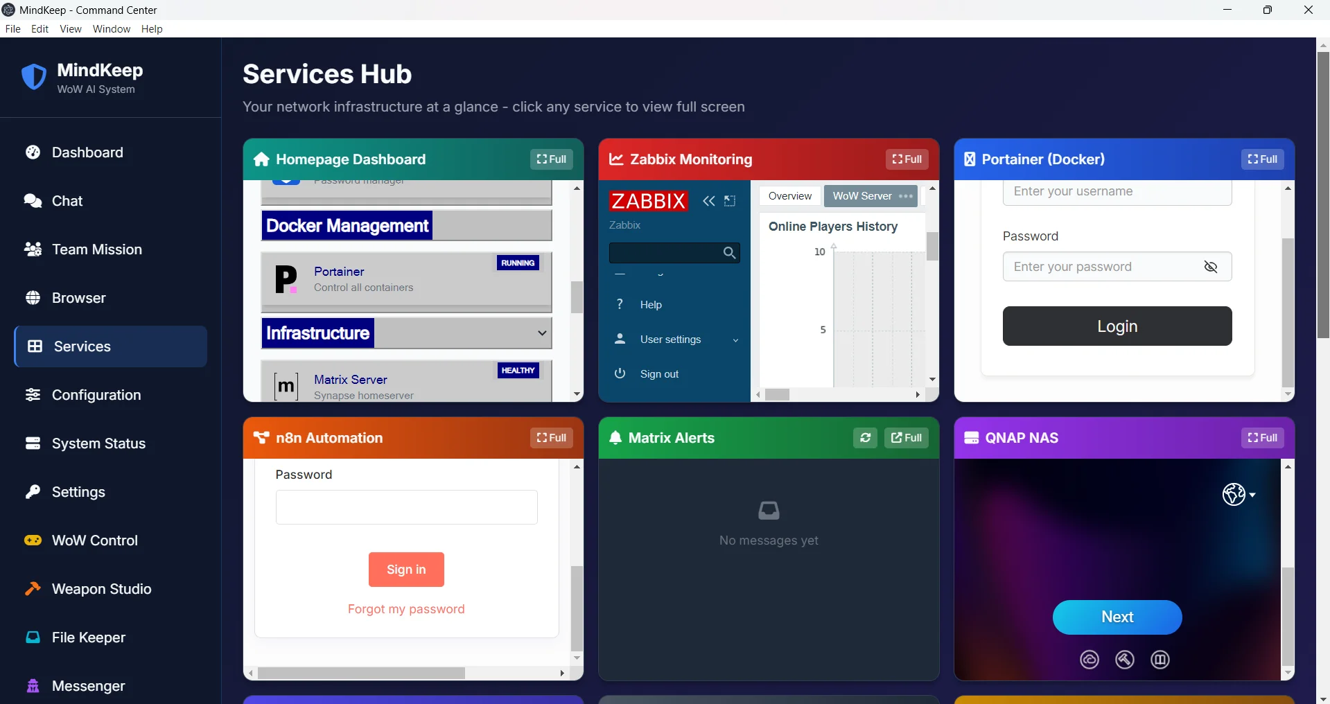 MindKeep Services Hub